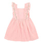 Tess Emb Frill Dress - Pale Pink