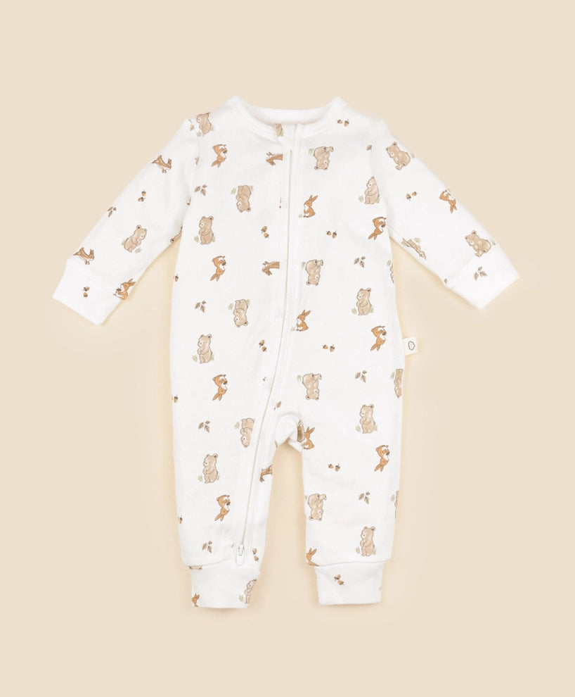 Organic Cotton Growsuit - Bear & Bunny