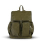 Signature Nappy Backpack - Olive Vegan Leather