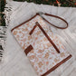 OIOI Change Mat Clutch - Peach Paisley/Tan