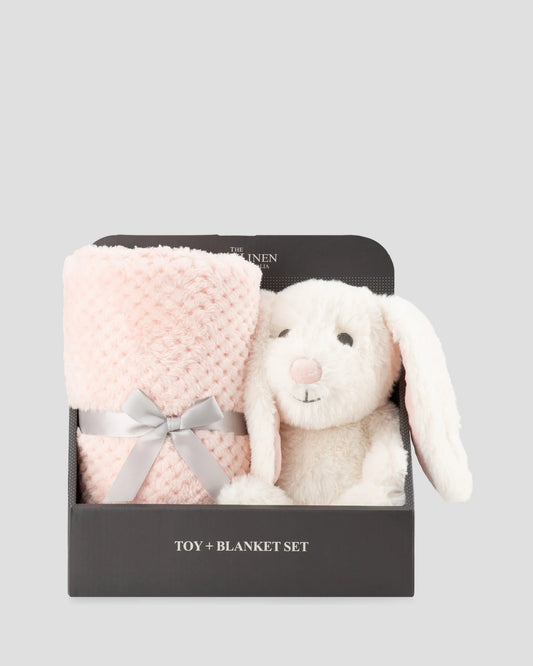 Soft Plush Toy & Blanket - Snow Bunny