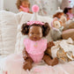 Dolls Pink Birthday Cupcake Bib & Diaper Doll Set - Fits 34-38cm