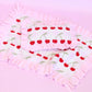 Dolls Frilled Gingham Cherry Blanket + Pillow Set