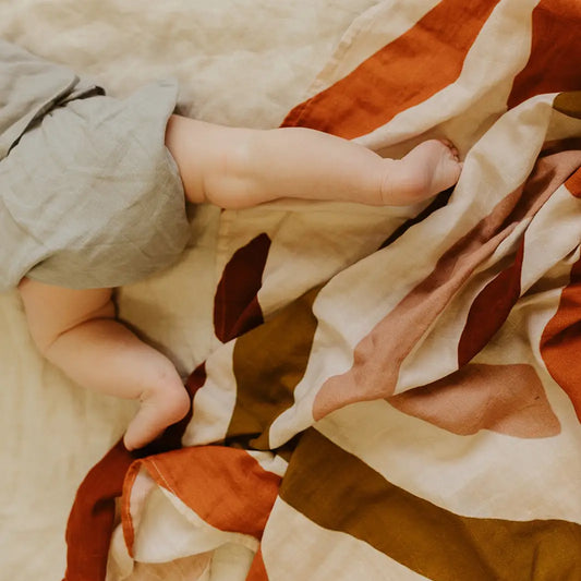 Bohemian Rainbow Muslin Baby Swaddle