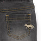 Tiger Pull On Jeans - Charcoal