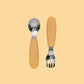 Silicone Cutlery Set - Tan