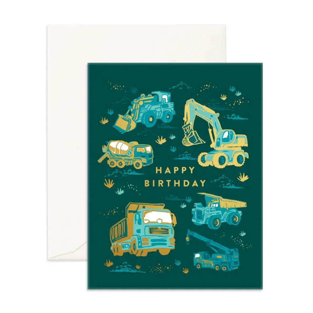 Card - Happy Birthday Trucks