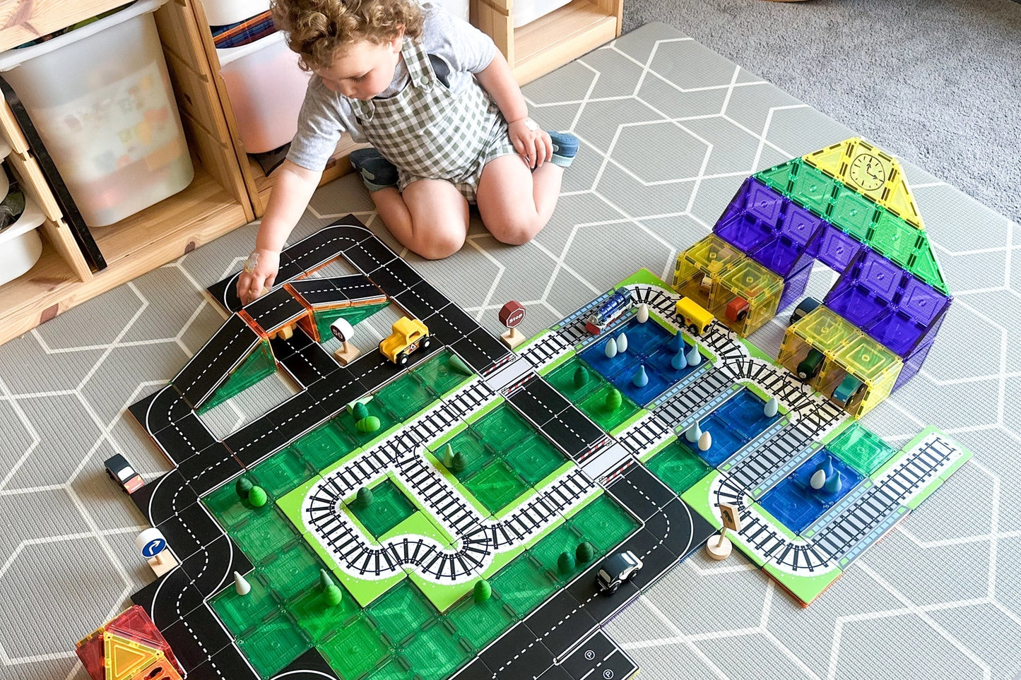 Magnetic Tile Topper - Train Pack 36Pce
