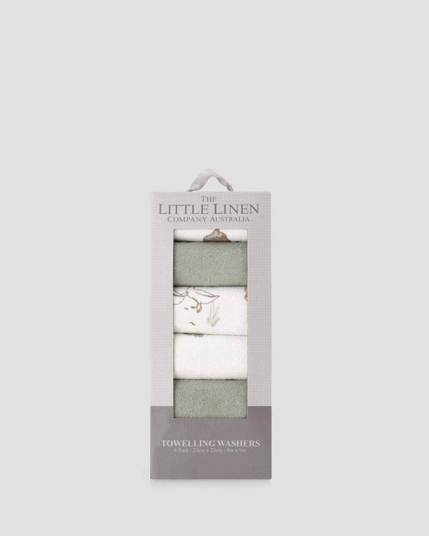 Baby Towelling Wash Cloths 6Pk - Farmyard Lamb