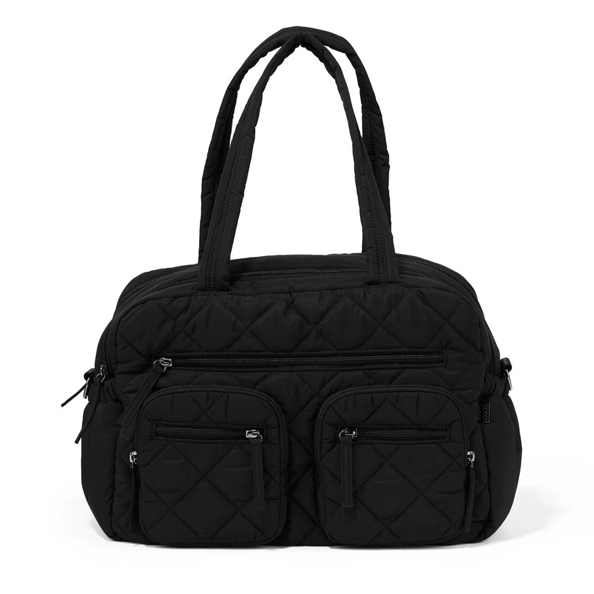 Carry All Nappy Bag - Puffy Black Quilt