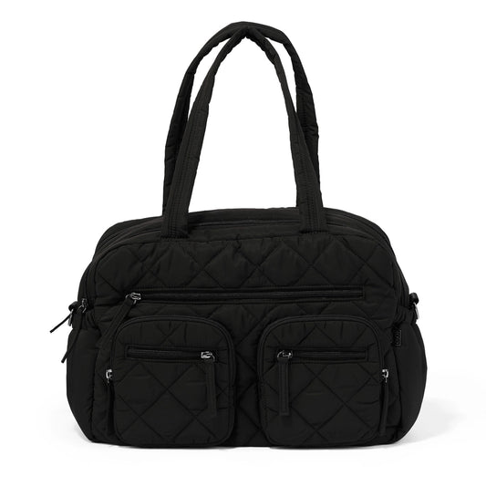 Carry All Nappy Bag - Puffy Black Quilt