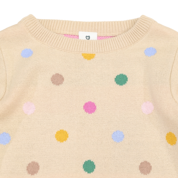 Polkadot Sweater - Beige