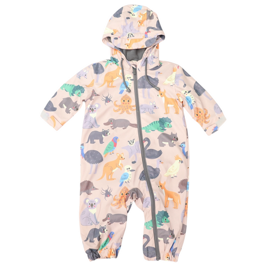 Australian Animal Rain Suit - Beige