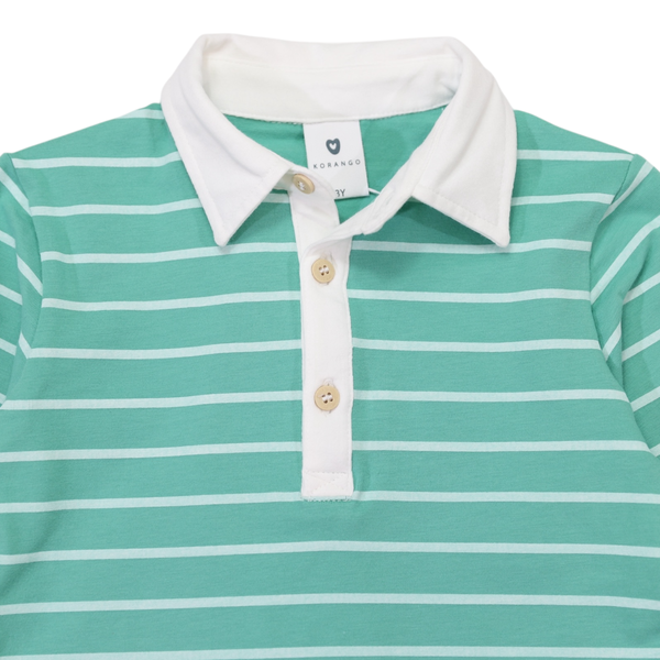 Striped Rugby Top - Green