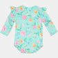 Toshi Swim Onesie L/S - Waratah Mint