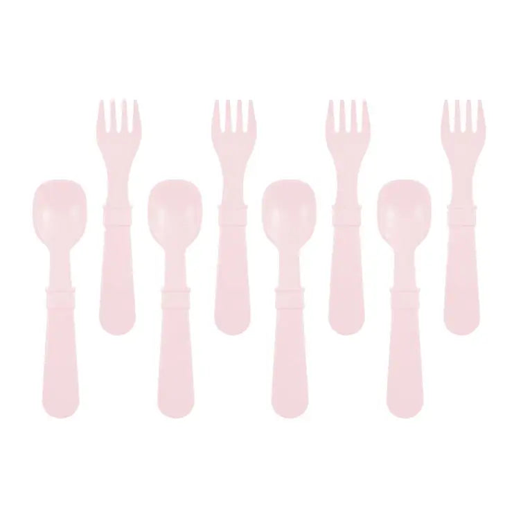 Re-Play Fork and Spoon Set - Ice Pink
