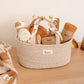 Cotton Rope Nappy Caddy Organiser