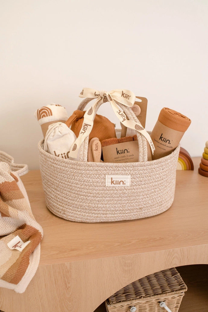 Cotton Rope Nappy Caddy Organiser