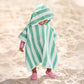 Toshi Hooded Towel - Seagrass Stripe