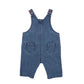 Denim Emb. Overalls - Mid Indigo Blue