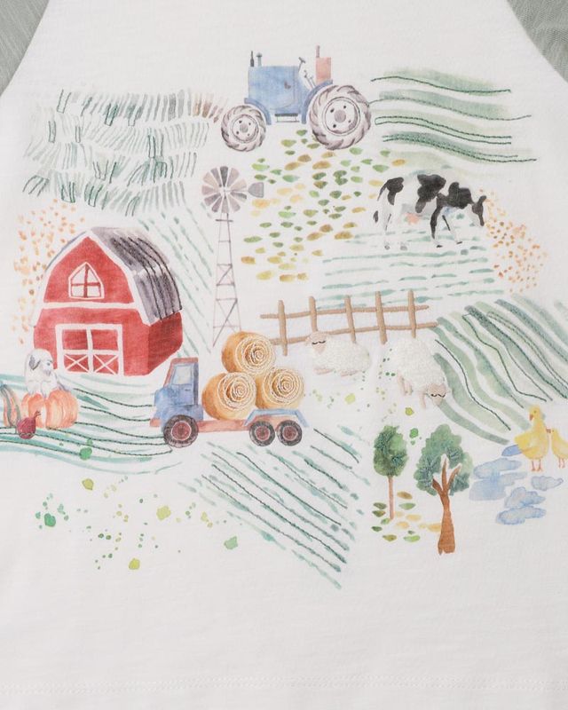 Clayton Farm Scene Tee - Cloud