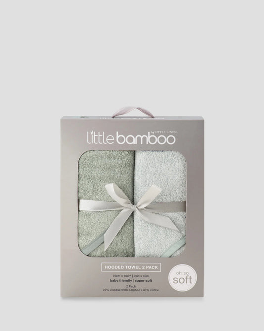 Baby Hooded Towels 2PK - Bayleaf