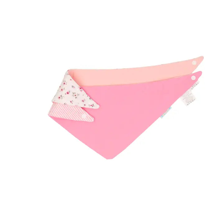 Bandana Bibs 2 Pk - Pink Petals