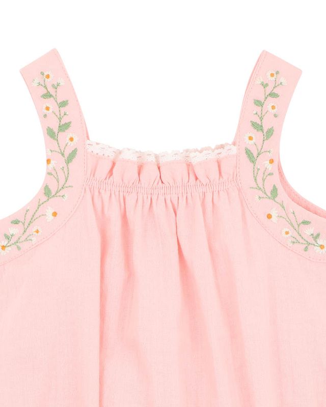 Tess Emb Strap Bodysuit - Pale Pink