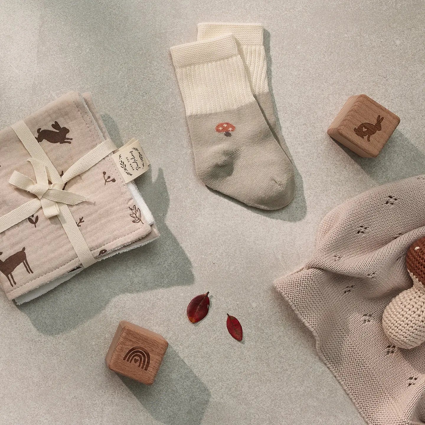 Mushroom Socks 2 Pairs - 0-6M