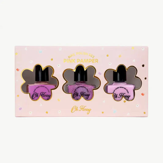 Oh Flossy Pink Pamper Nail Polish Set