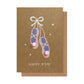 Ballet Shoes Pom Pom Card