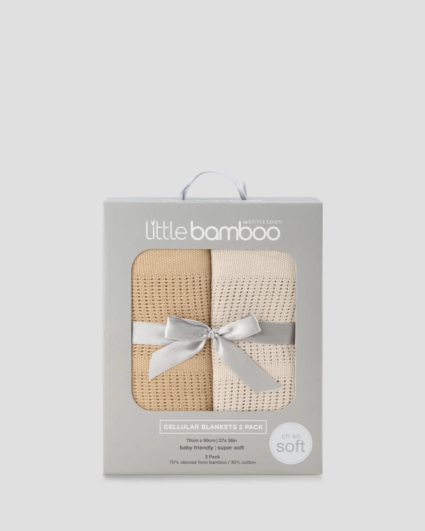 Baby Cellular Blanket 2Pk - Iced Coffee