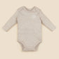 Organic Cotton Long Sleeve Bodysuit - Heather Oat