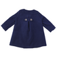 Double Breasted Satin Lined Overcoat - Navy