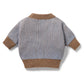 Knitted Rib Jumper - Coco Blue Speckle