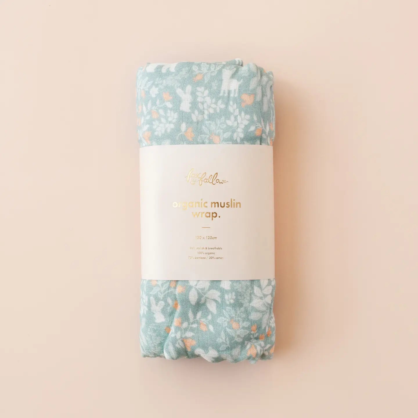 Forest Friends Sage Organic Muslin Wrap Swaddle