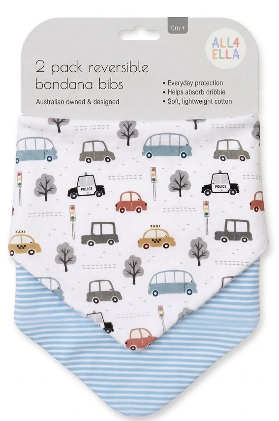 Bandana Bibs 2pk - City Patrol