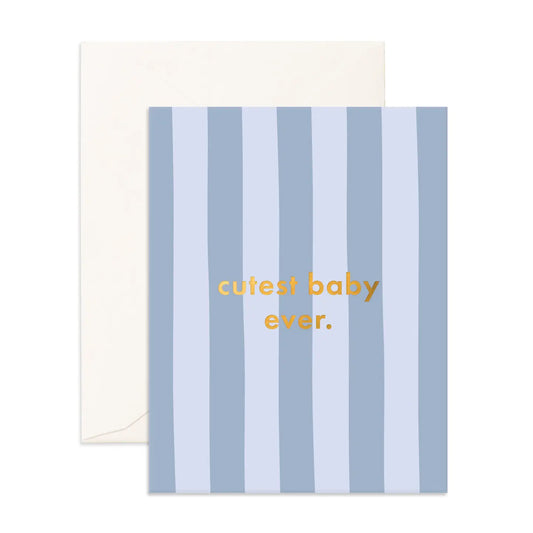 Card - Cutest Baby Ever Cloud Stripe