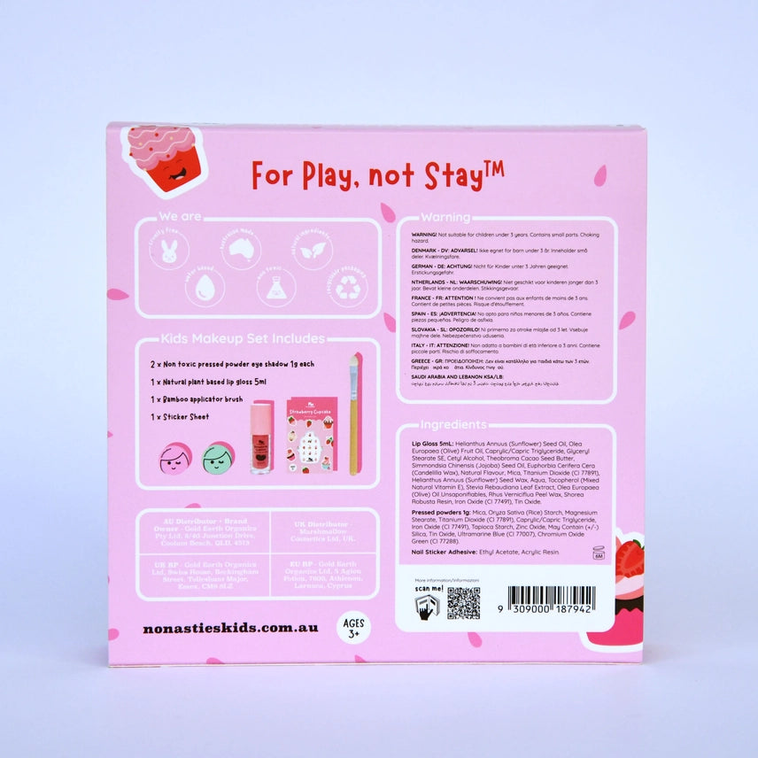 Strawberry Cupcake Natural Makeup Gift Set