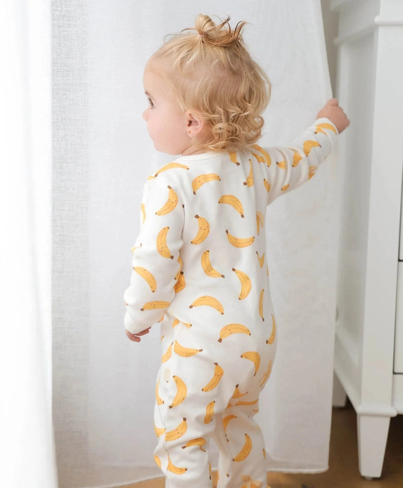 Organic Cotton Growsuit - Bananas