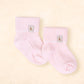 Cotton Ribbed Baby Socks 0-6M - Pink
