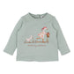 Emmy Ducks On Scooter L/S Tee - Dusky Sage