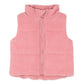 Quilted Zip Up Vest - Rose