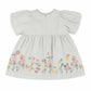 Pia Embroidered Hem Dress - Dusky Sage