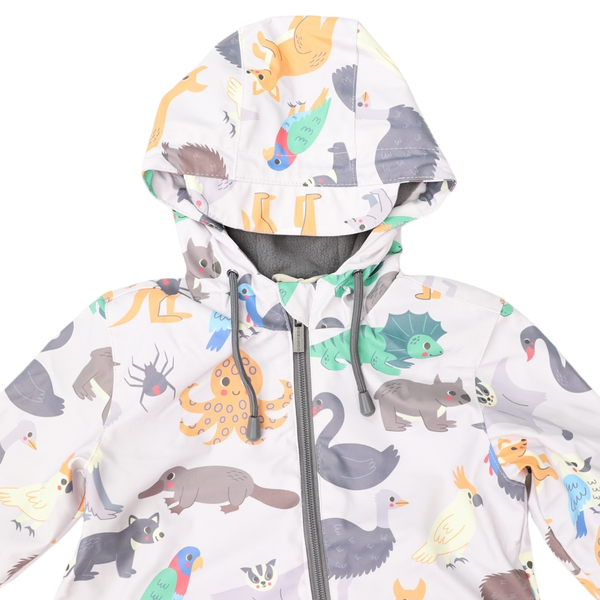 Australian Animal Rain Suit - Grey