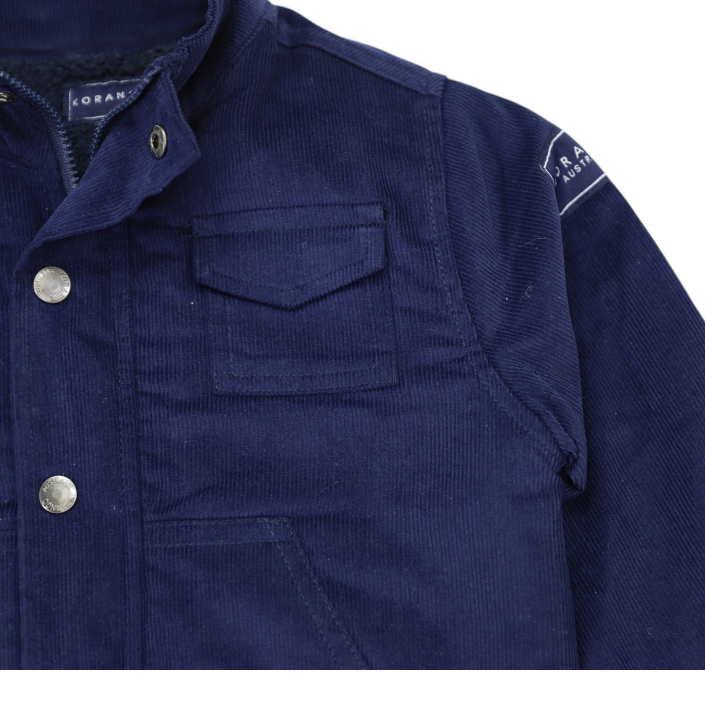 Sherpa Lined Cord Jacket - Navy