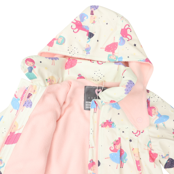 Dancing Unicorn Raincoat - Cream