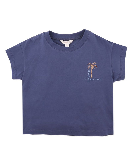 Casablanca Palm Tee - Moonlight Blue
