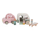 Wooden Toy Car with Caravan
