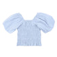 Piccolina Shirred Balloon Top - Baby Blue